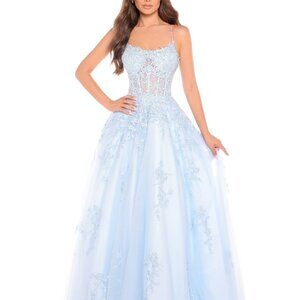Amarra 88584 Prom Dress Size 16 Light Blue NWT